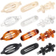 Flat Flower and Alligator and Banana Claw Clips 12 Pcs Set