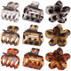Plumeria-Inspired Hair Claw Clip Set – 9 Pack, Mixed Styles for Everyday & Vacation