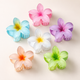Plumeria-Inspired Flower Claw Clip Set – 6 Pack