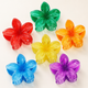 Plumeria-Inspired Flower Claw Clip Set – 6 Pack