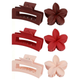Pastel Hair Clip Set – 2 Styles: Rectangle & Flower Clips